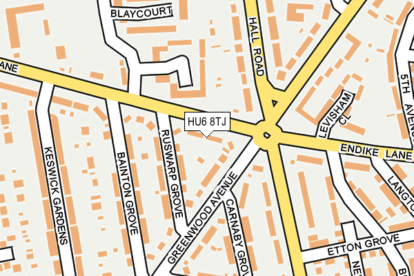 HU6 8TJ map - OS OpenMap – Local (Ordnance Survey)