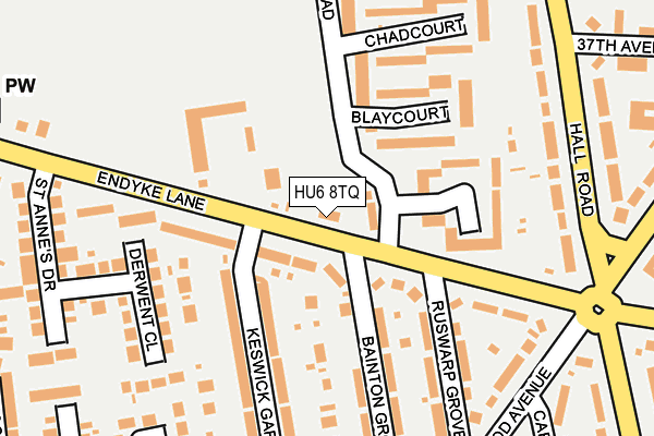 HU6 8TQ map - OS OpenMap – Local (Ordnance Survey)