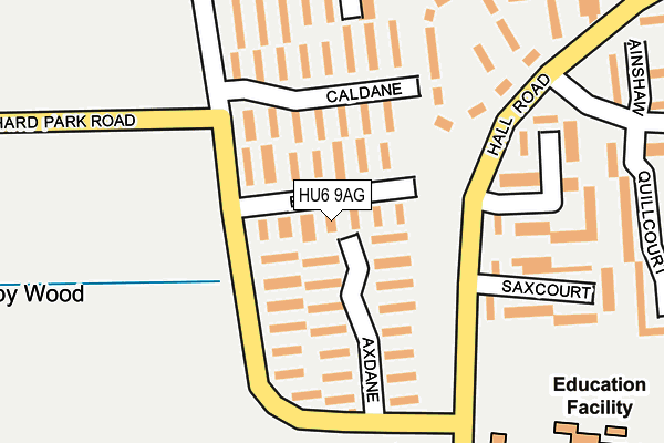 HU6 9AG map - OS OpenMap – Local (Ordnance Survey)