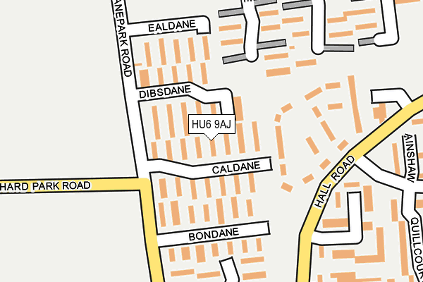 HU6 9AJ map - OS OpenMap – Local (Ordnance Survey)