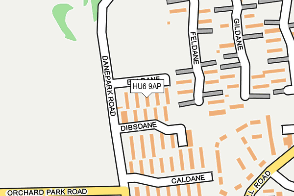 HU6 9AP map - OS OpenMap – Local (Ordnance Survey)