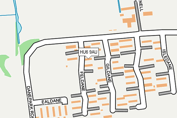 HU6 9AU map - OS OpenMap – Local (Ordnance Survey)