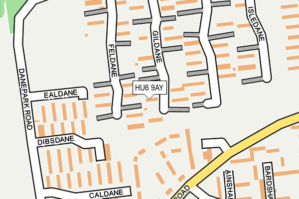 HU6 9AY map - OS OpenMap – Local (Ordnance Survey)