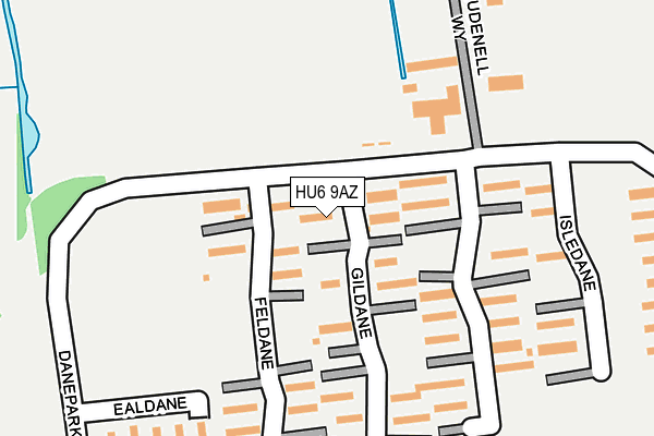 HU6 9AZ map - OS OpenMap – Local (Ordnance Survey)