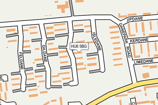HU6 9BG map - OS OpenMap – Local (Ordnance Survey)