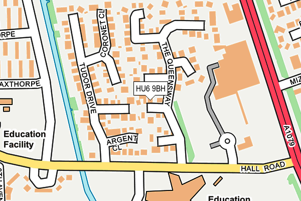 HU6 9BH map - OS OpenMap – Local (Ordnance Survey)