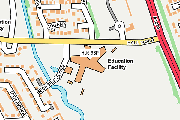 HU6 9BP map - OS OpenMap – Local (Ordnance Survey)