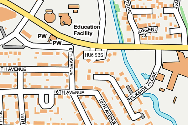HU6 9BS map - OS OpenMap – Local (Ordnance Survey)