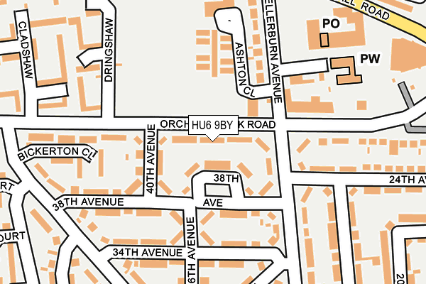 HU6 9BY map - OS OpenMap – Local (Ordnance Survey)