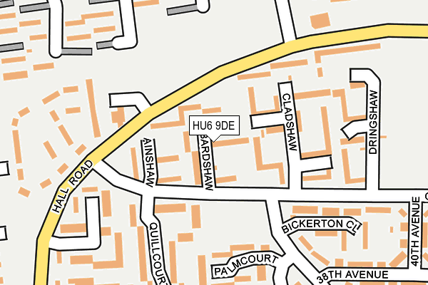 HU6 9DE map - OS OpenMap – Local (Ordnance Survey)