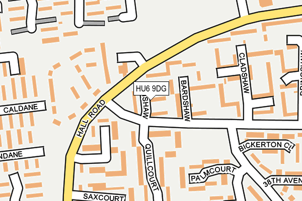 HU6 9DG map - OS OpenMap – Local (Ordnance Survey)