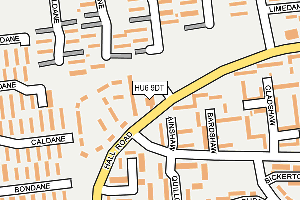 HU6 9DT map - OS OpenMap – Local (Ordnance Survey)