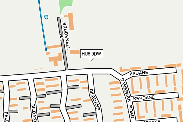 HU6 9DW map - OS OpenMap – Local (Ordnance Survey)