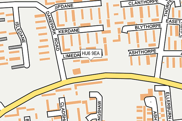 HU6 9EA map - OS OpenMap – Local (Ordnance Survey)