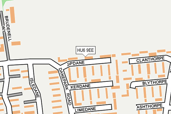 HU6 9EE map - OS OpenMap – Local (Ordnance Survey)