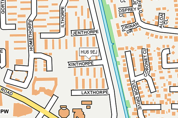 HU6 9EJ map - OS OpenMap – Local (Ordnance Survey)