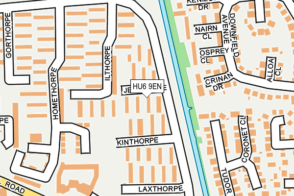 HU6 9EN map - OS OpenMap – Local (Ordnance Survey)