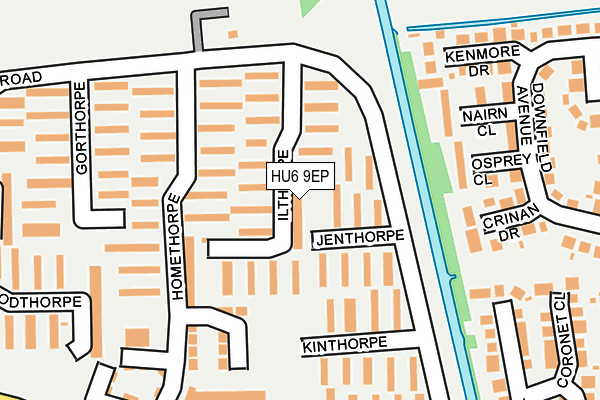 HU6 9EP map - OS OpenMap – Local (Ordnance Survey)