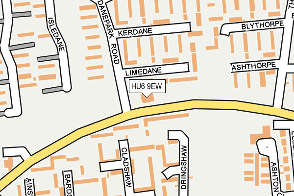 HU6 9EW map - OS OpenMap – Local (Ordnance Survey)