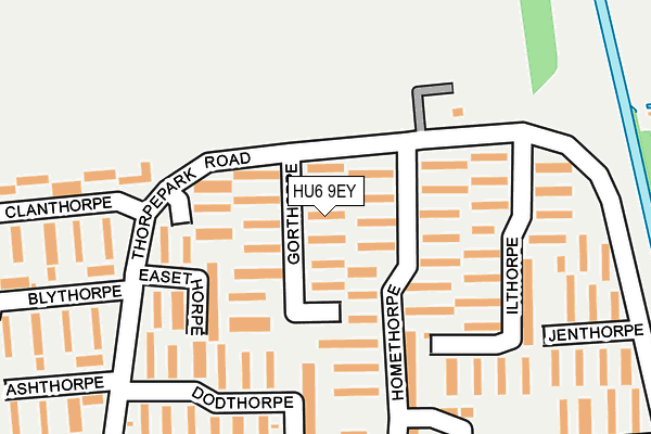 HU6 9EY map - OS OpenMap – Local (Ordnance Survey)