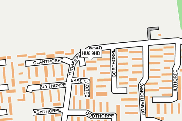 HU6 9HD map - OS OpenMap – Local (Ordnance Survey)