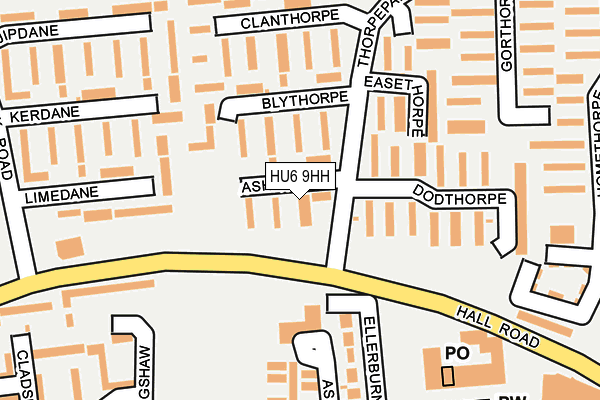 HU6 9HH map - OS OpenMap – Local (Ordnance Survey)
