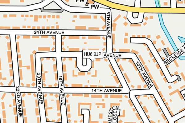 HU6 9JP map - OS OpenMap – Local (Ordnance Survey)