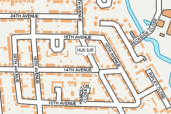 HU6 9JR map - OS OpenMap – Local (Ordnance Survey)