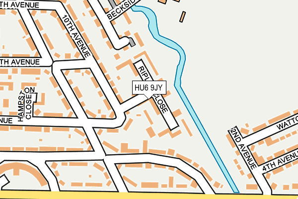 HU6 9JY map - OS OpenMap – Local (Ordnance Survey)