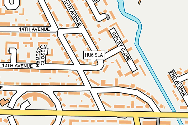 HU6 9LA map - OS OpenMap – Local (Ordnance Survey)