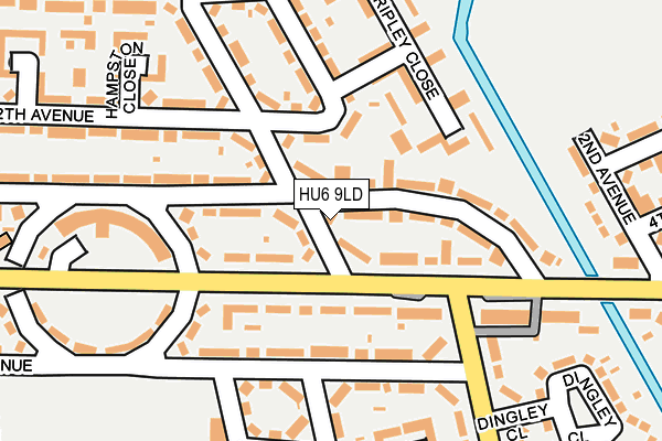 HU6 9LD map - OS OpenMap – Local (Ordnance Survey)