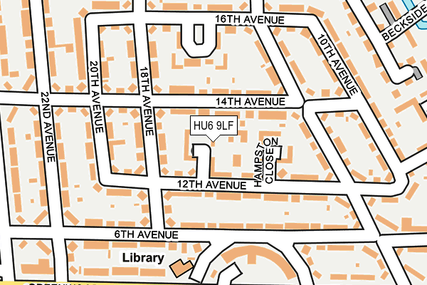 HU6 9LF map - OS OpenMap – Local (Ordnance Survey)