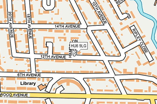 HU6 9LG map - OS OpenMap – Local (Ordnance Survey)