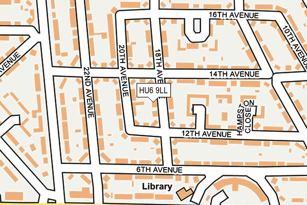 HU6 9LL map - OS OpenMap – Local (Ordnance Survey)