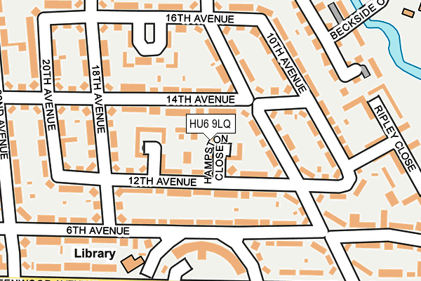 HU6 9LQ map - OS OpenMap – Local (Ordnance Survey)