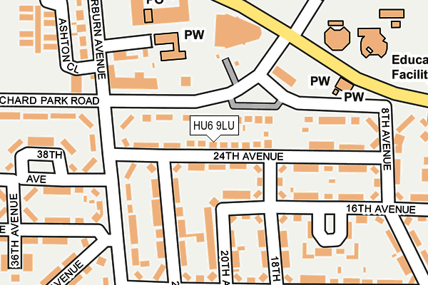 HU6 9LU map - OS OpenMap – Local (Ordnance Survey)