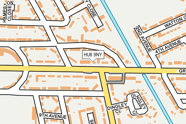 HU6 9NY map - OS OpenMap – Local (Ordnance Survey)