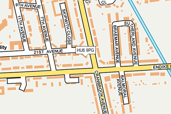 HU6 9PG map - OS OpenMap – Local (Ordnance Survey)