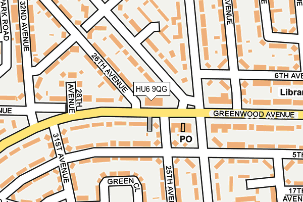 HU6 9QG map - OS OpenMap – Local (Ordnance Survey)