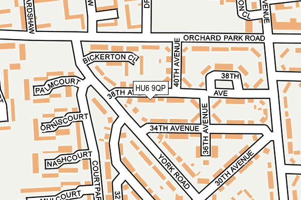 HU6 9QP map - OS OpenMap – Local (Ordnance Survey)
