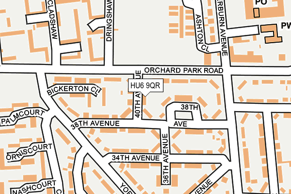 HU6 9QR map - OS OpenMap – Local (Ordnance Survey)
