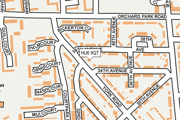 HU6 9QT map - OS OpenMap – Local (Ordnance Survey)