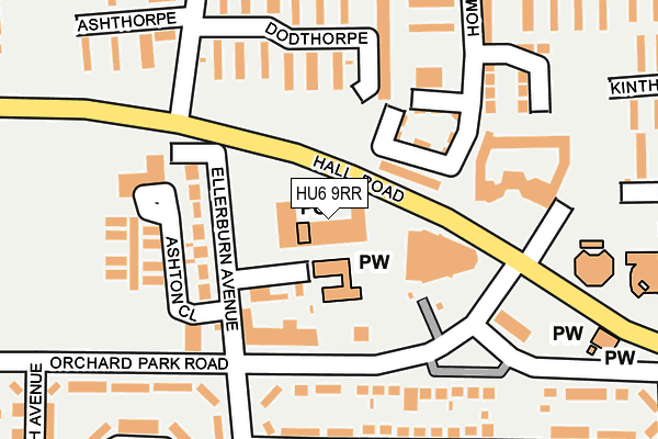 HU6 9RR map - OS OpenMap – Local (Ordnance Survey)