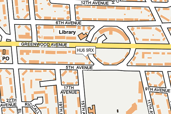 HU6 9RX map - OS OpenMap – Local (Ordnance Survey)