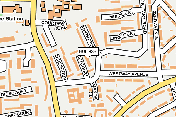 HU6 9SR map - OS OpenMap – Local (Ordnance Survey)