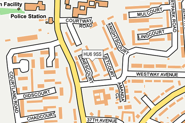 HU6 9SS map - OS OpenMap – Local (Ordnance Survey)