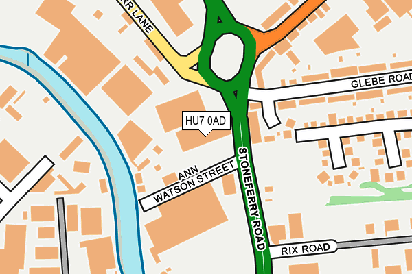 HU7 0AD map - OS OpenMap – Local (Ordnance Survey)