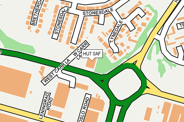 HU7 0AF map - OS OpenMap – Local (Ordnance Survey)