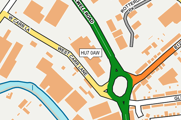 HU7 0AW map - OS OpenMap – Local (Ordnance Survey)