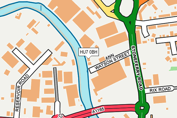 HU7 0BH map - OS OpenMap – Local (Ordnance Survey)